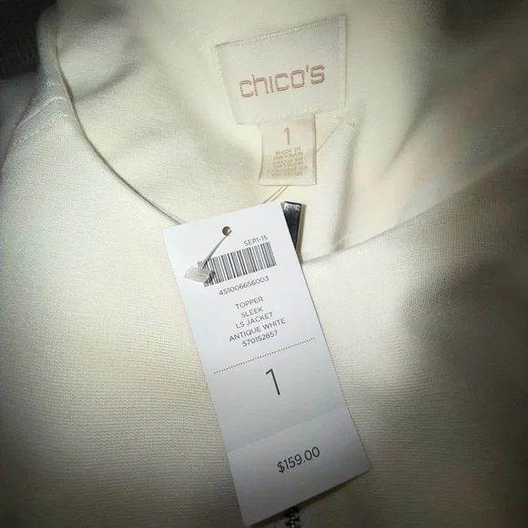 Chico's Antique white Long sleeve jacket - Picture 5 of 5